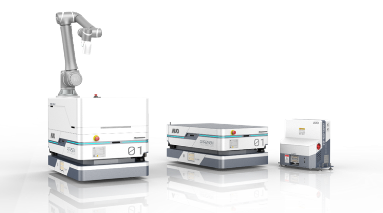 壹定发數位開發的自主式移動機器人（AMR250M），搭配全向輪並結合AI演算法、2D LiDAR、3D攝影機等技術，協助客戶實現產線全自動化